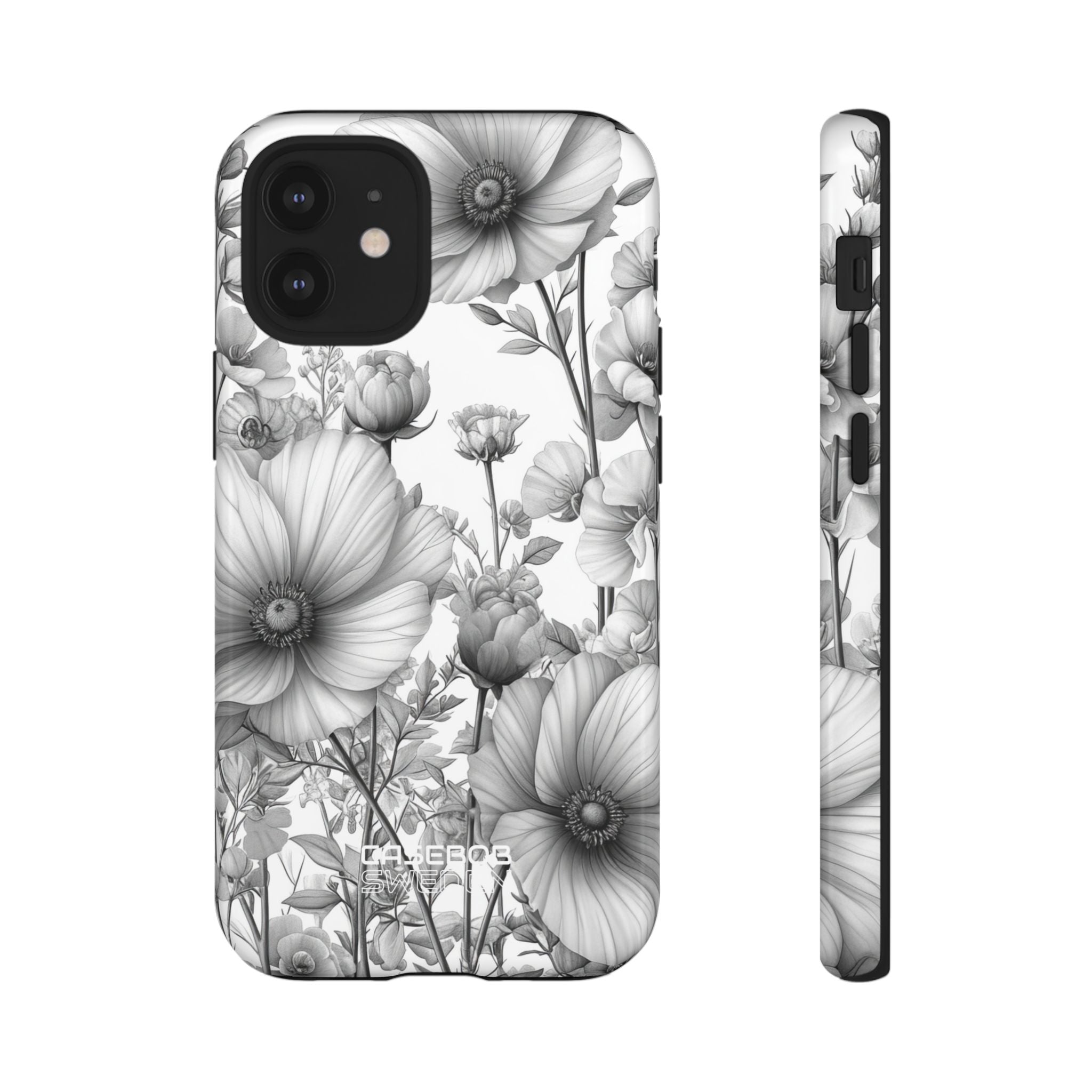 Vintage Floral Etching iPhone 12 - Tough