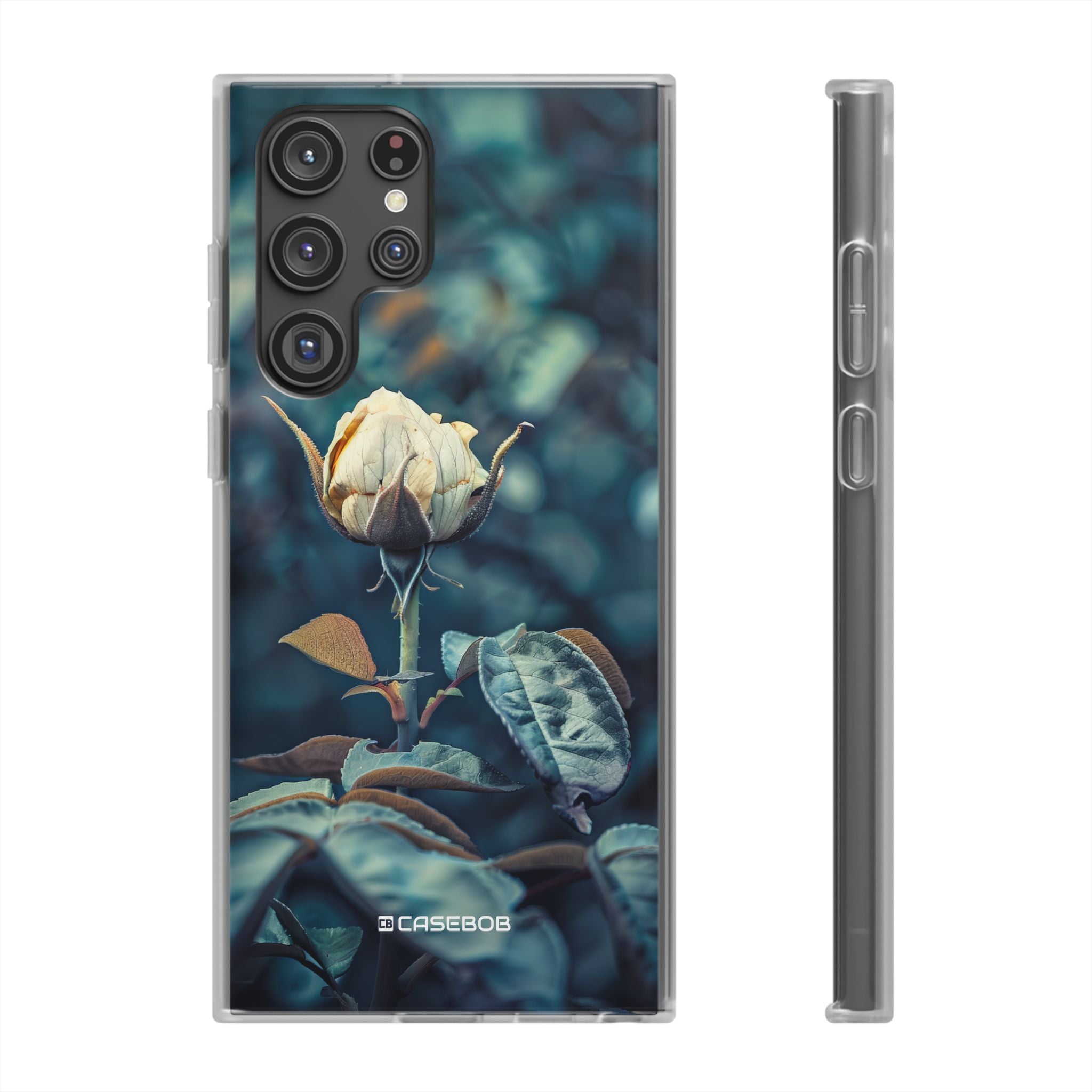 Teal Rosebud Serenade | Flexible Phone Case for Samsung Galaxy