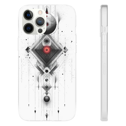 Red Geometry Harmony | Flexible Phone Case for iPhone