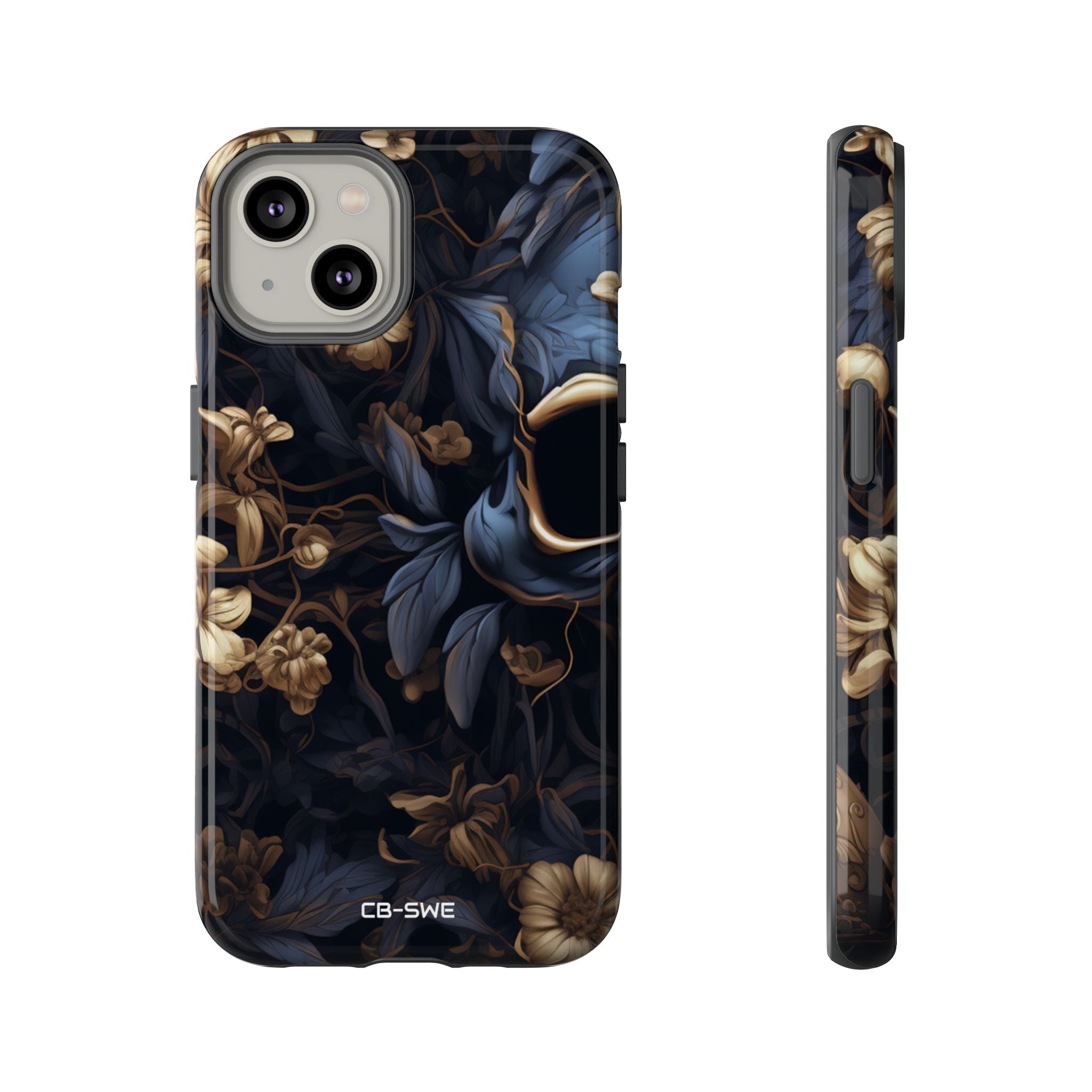 Gothic Floral Skull - iPhone Case