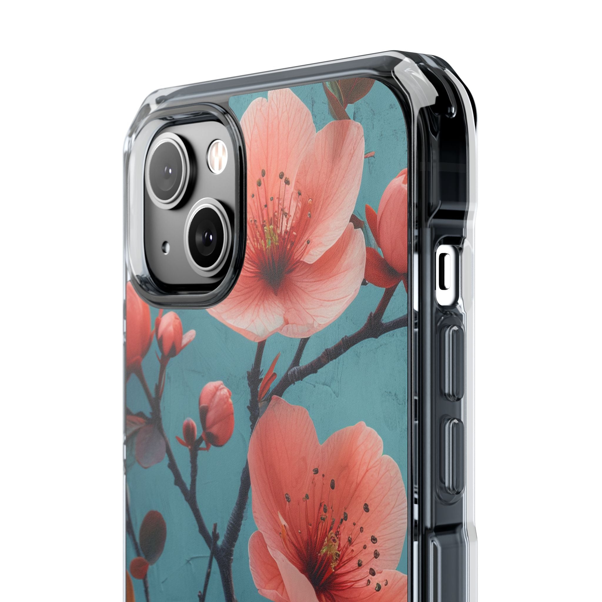 Floral Harmony Burst iPhone 14 - Clear Impact Phone Case