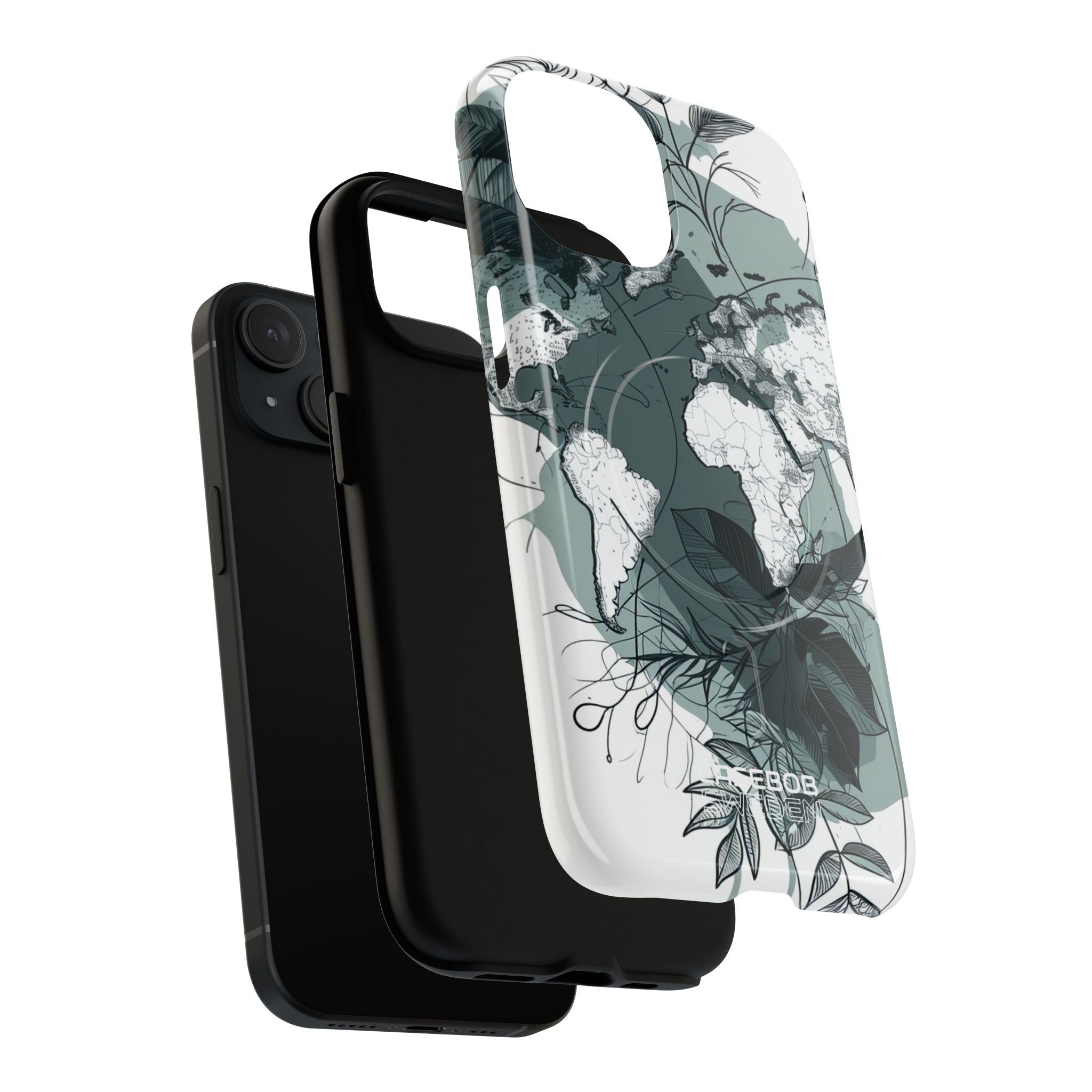 Botanische Weltkarte iPhone 15 – Tough+