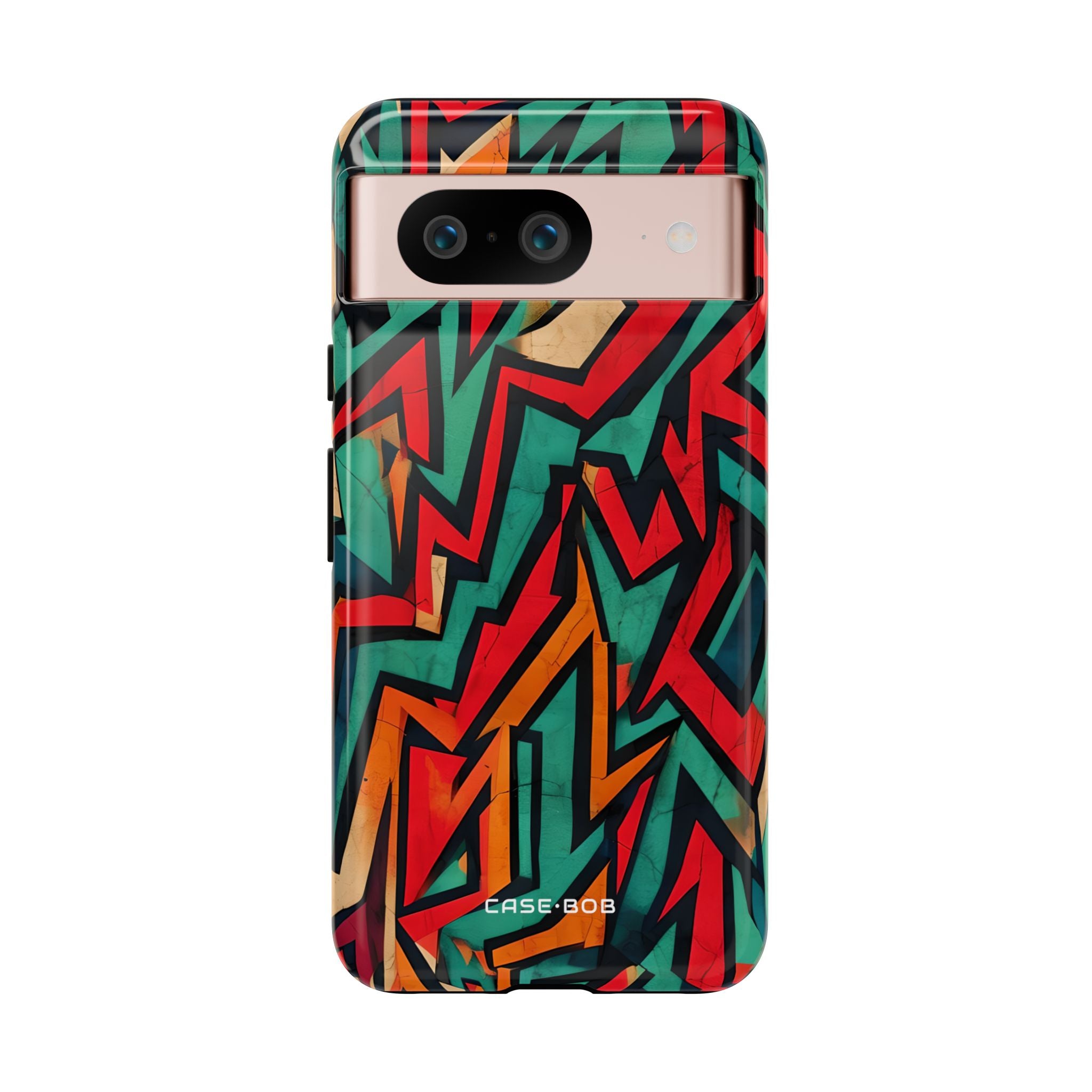 Crimson Zigzag Google Pixel 8 Case - Tough