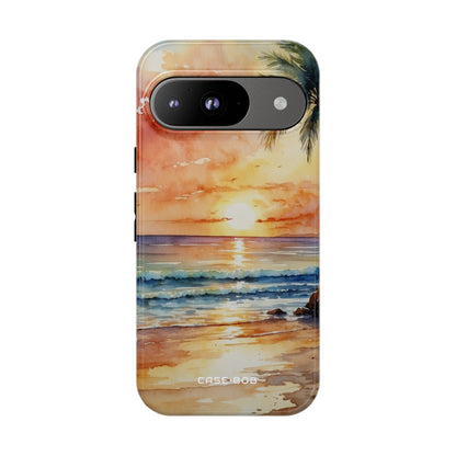 Sunset Palm Google Pixel 9 Case - Tough