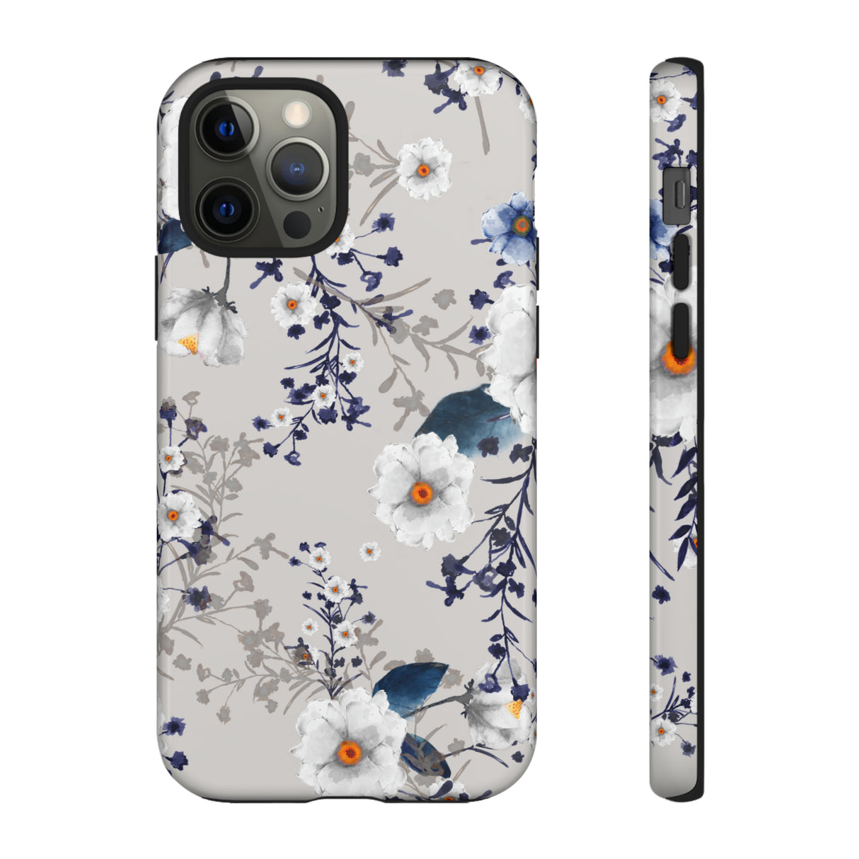 Watercolor Blue Summerflowers - Protective Phone Case