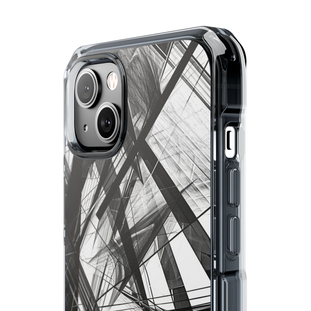 Monochrome Chaos - Phone Case for iPhone (Clear Impact - Magnetic)