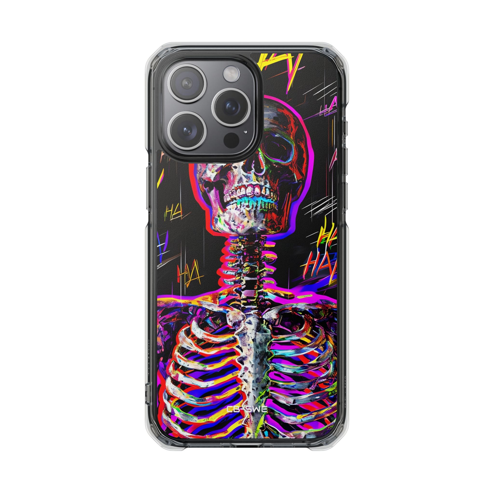 Neon Skeleton Chaos iPhone Case - Impact