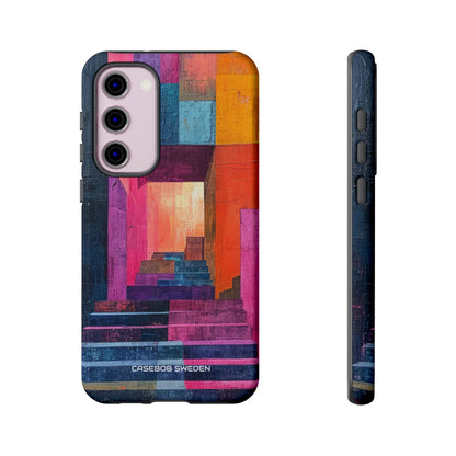 Pink Orange Geometry - Tough Samsung S23 Phone Case