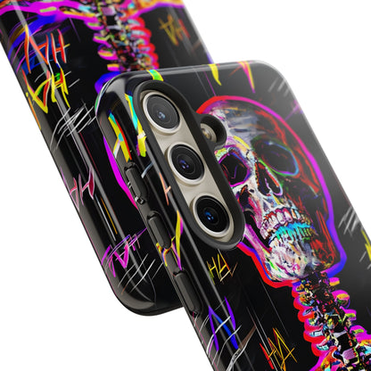 Neon Skeleton Laugh Samsung S24 Case - Tough