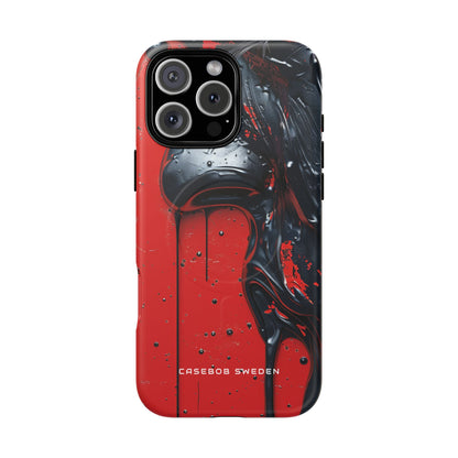 Textured Crimson Bloom iPhone 16  Tough+ Phone Case