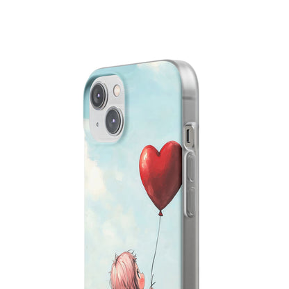 Heart Balloon Glow iPhone 14 Case - Soft