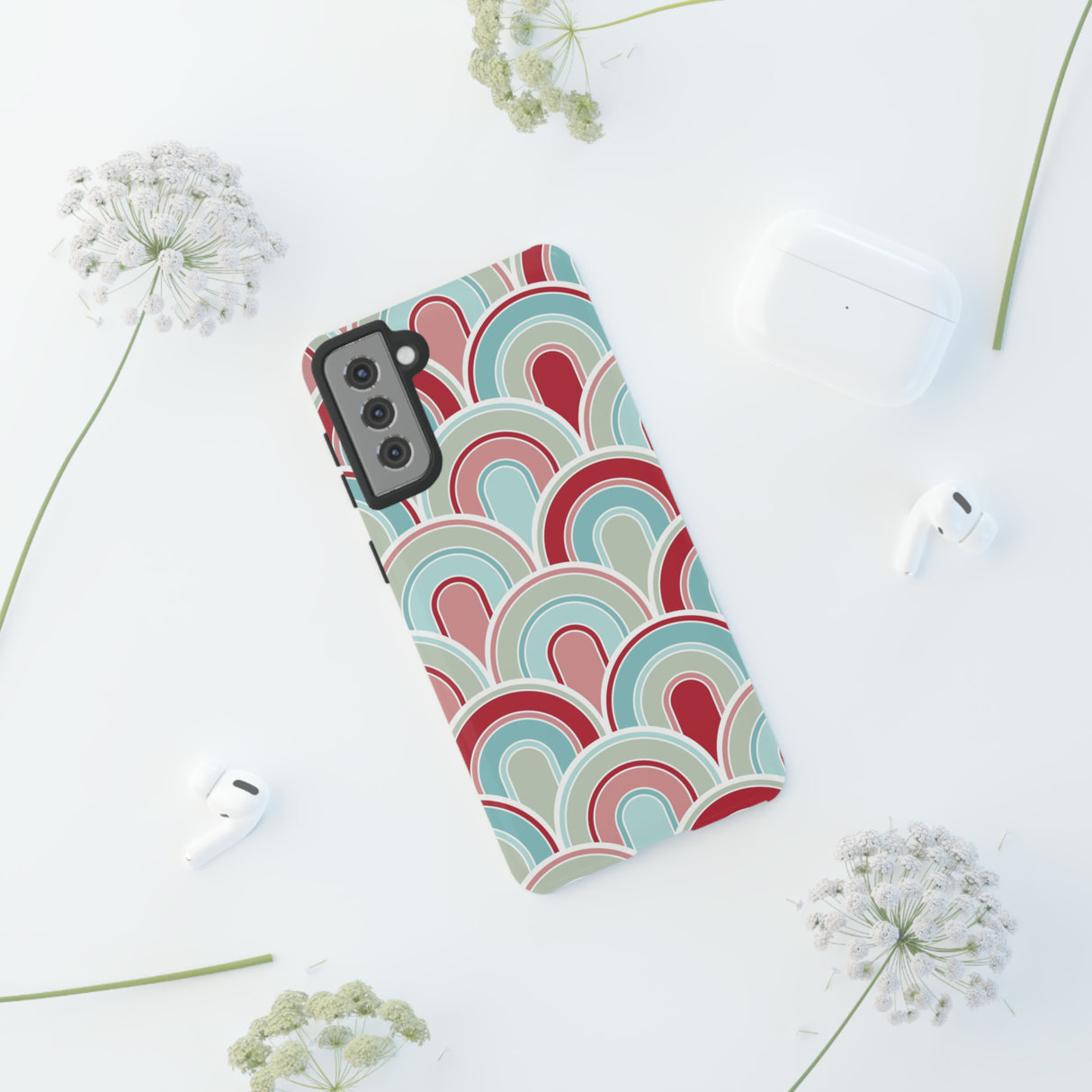 Light Blue Retro - Protective Phone Case