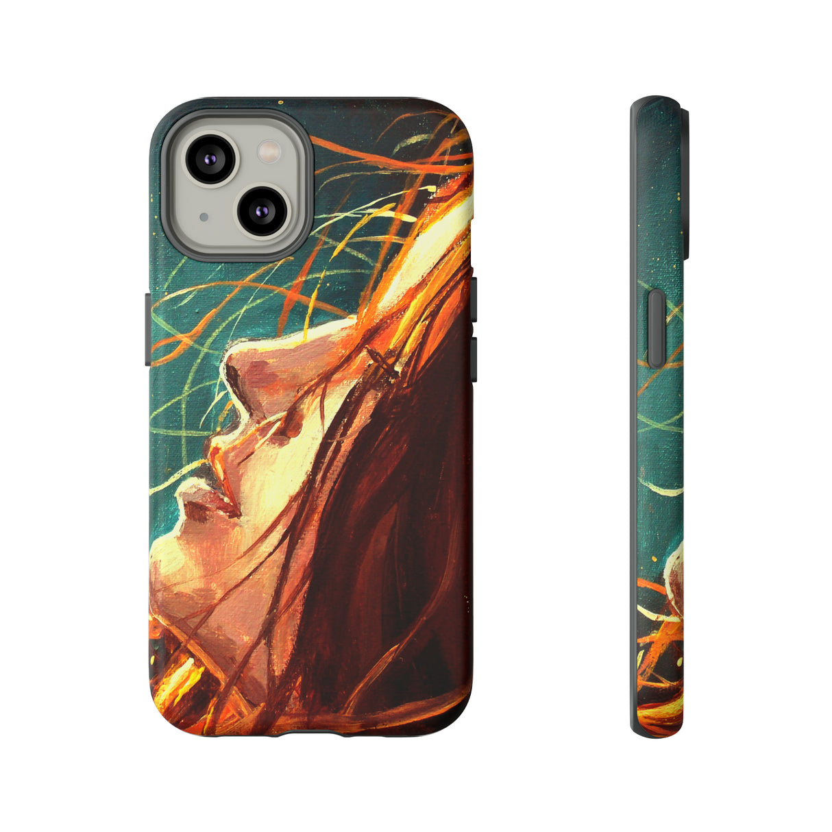 Oil Painting - Girl at Night - Protective Phone Case