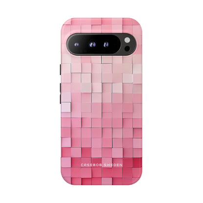 Pink Gradient Squares Google Pixel 9 - Tough Phone Case