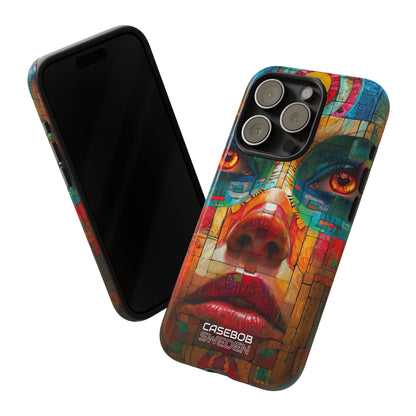 Ritratto Fiamma Geometrica iPhone 15 - Tough