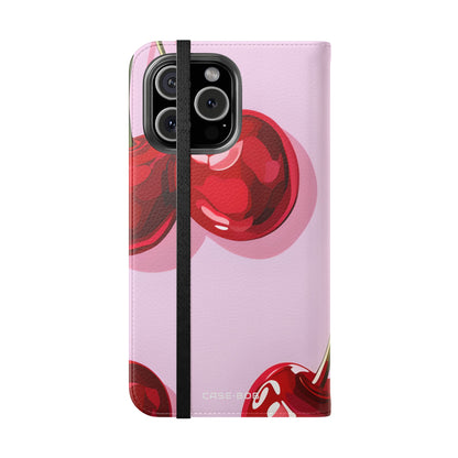 Kiiltävä Kirsikan Hehku - iPhone 16 Max -kotelo - Lompakko