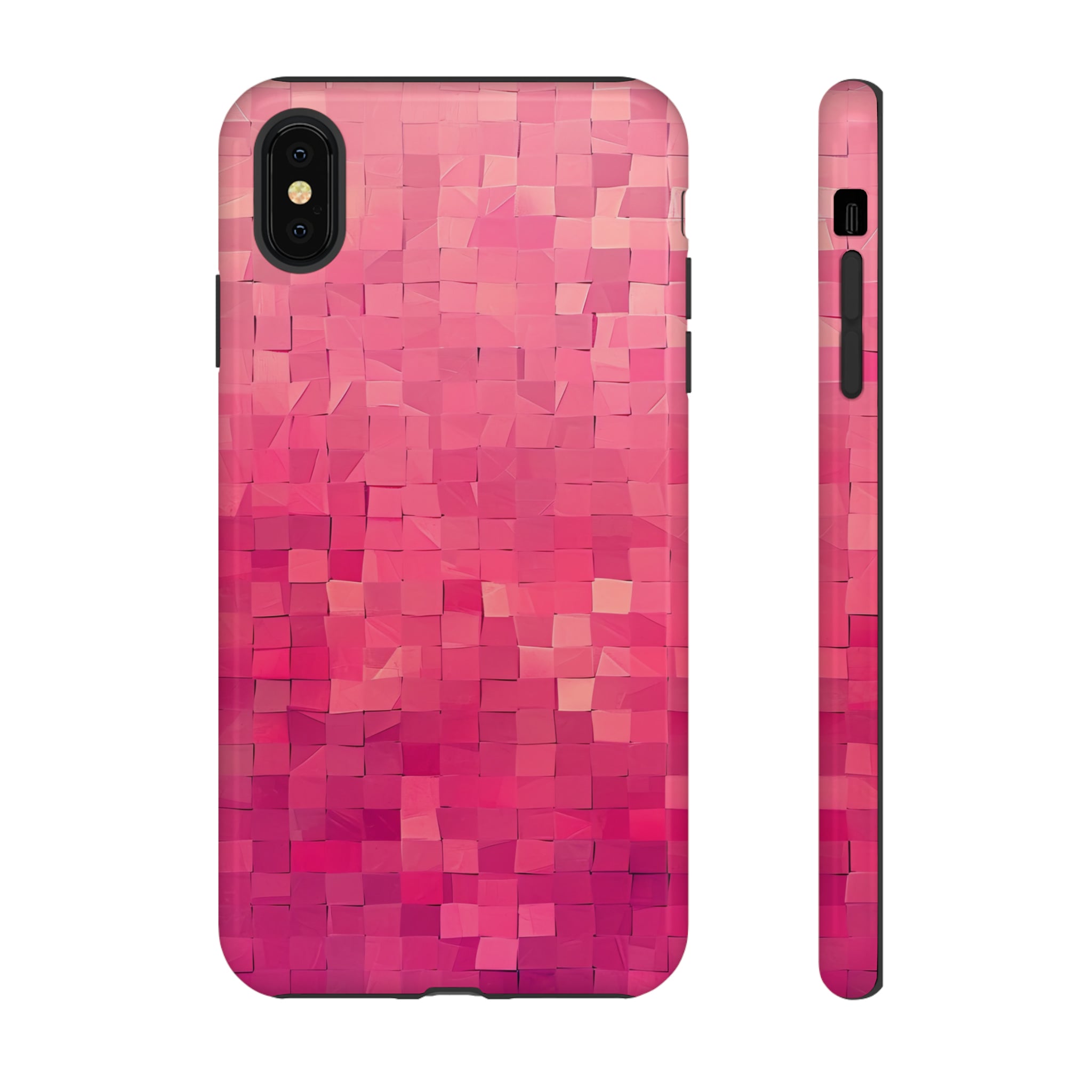 Pink Transition Squares - Protective Phone Case