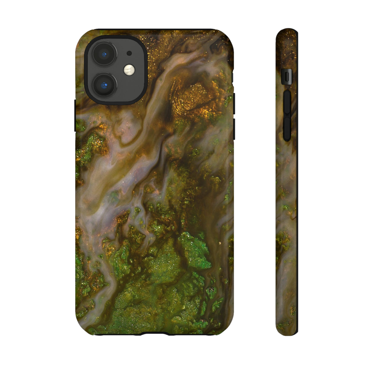 Smaragd Green Ink Art - Protective Phone Case