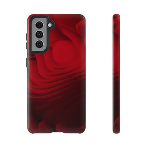 Red Center Waves - Protective Phone Case