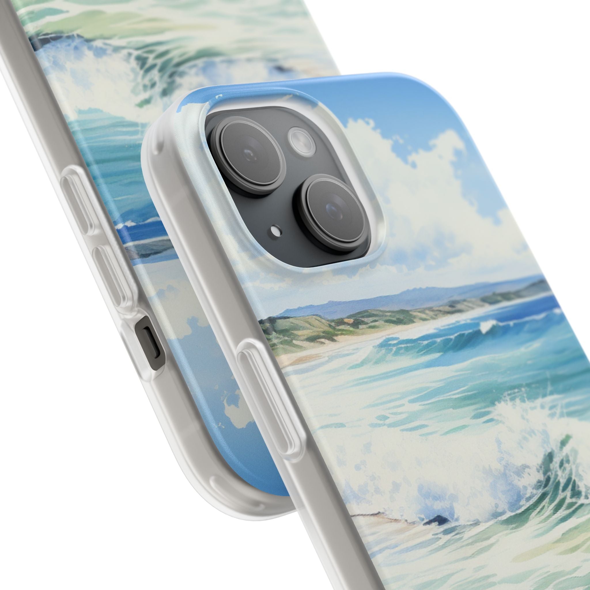 Foamy Wave Breeze iPhone 15 Case - Soft