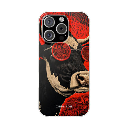 Hypnotic Cow iPhone 16 Pro Case - Soft