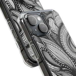 Organic Whirl - Phone Case for iPhone (Clear Impact - Magnetic)