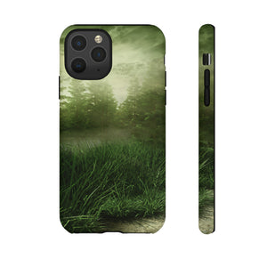 Foggy Green Landscape - Protective Phone Case