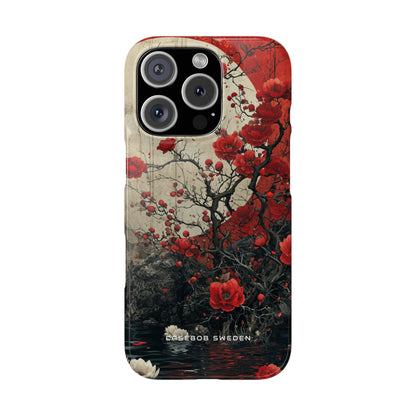 Zen Blossoms in Moonlight iPhone 16 - Slim Phone Case