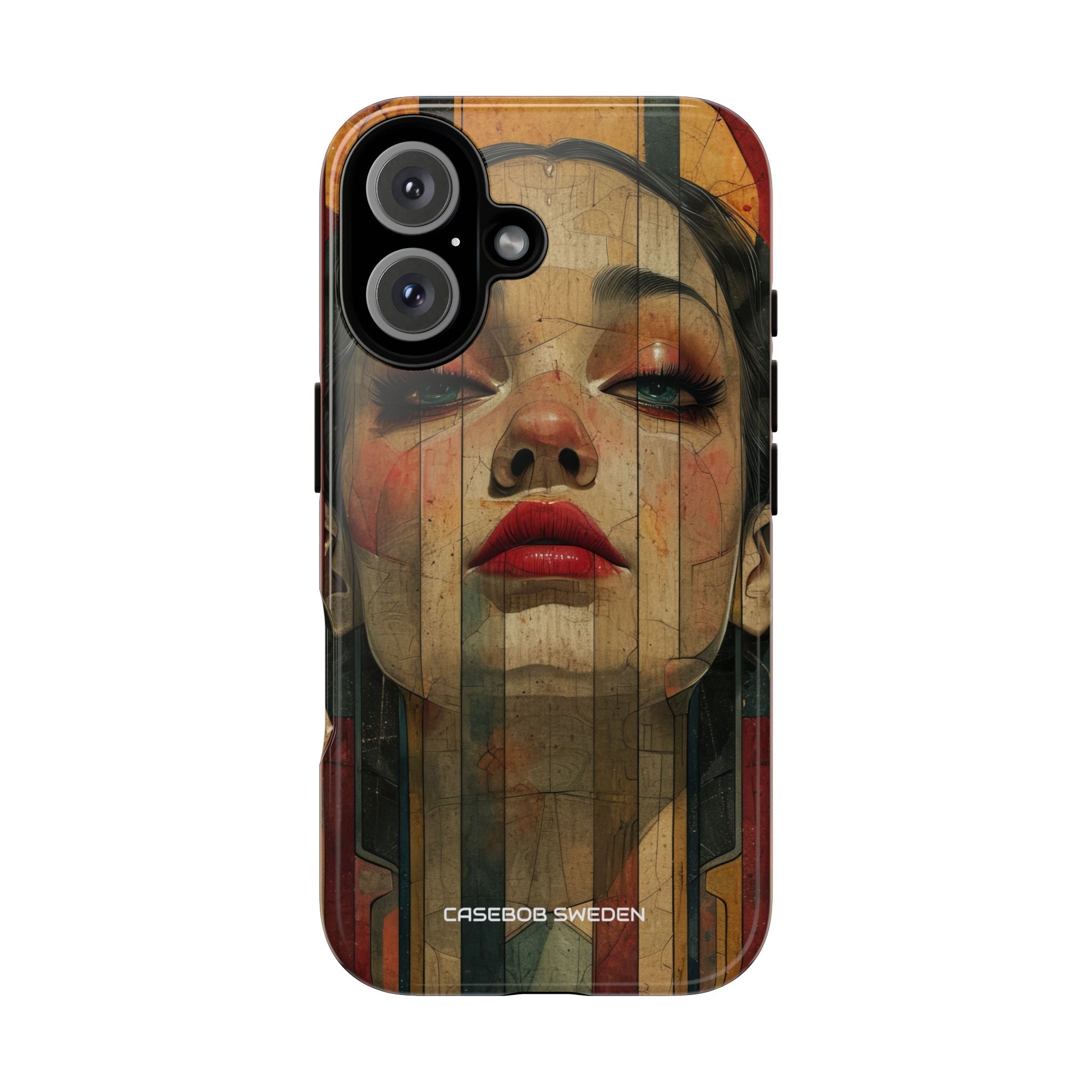 Bold Art Deco Portrait - Tough iPhone 16 Phone Case