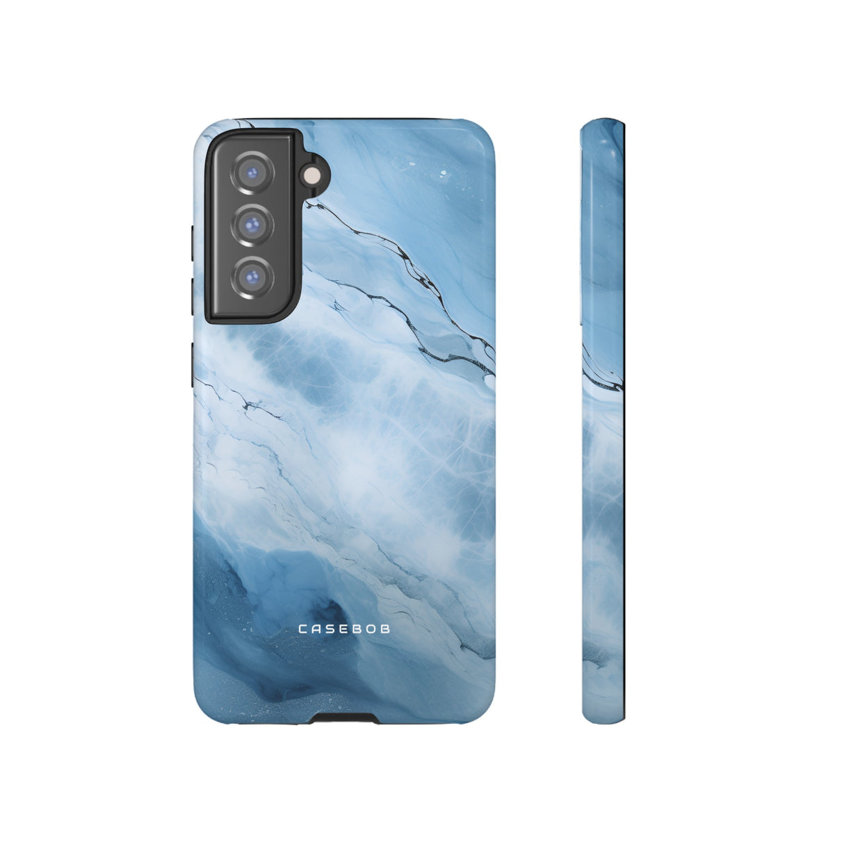 Light Navy Marble - Protective Phone Case