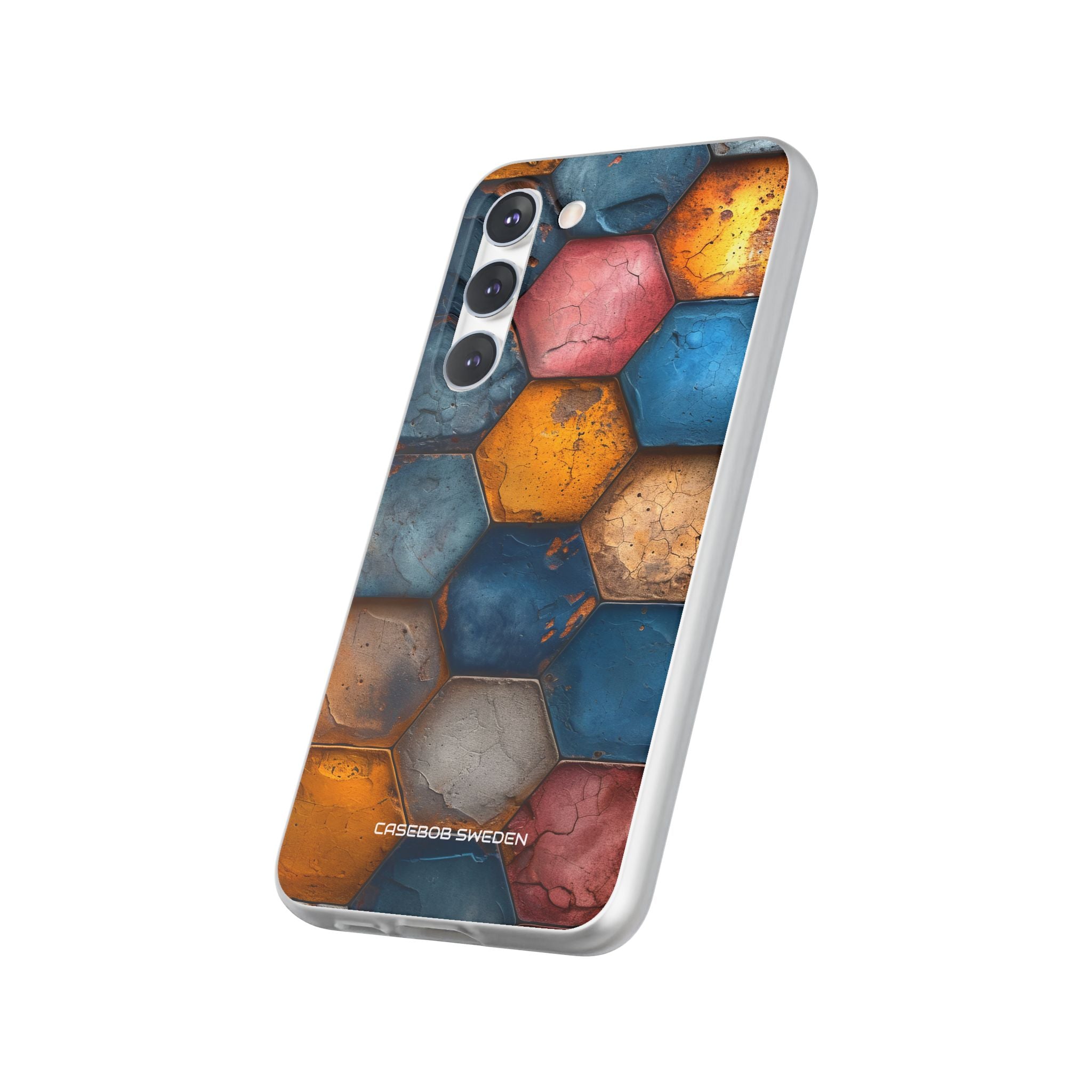 Rustic Geometric Tiles - Flexi Samsung S23 Phone Case