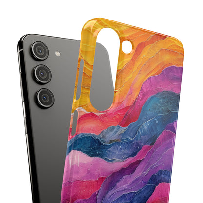 Vibrant Abstract Waves - Slim Samsung S23 Phone Case