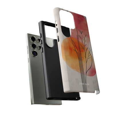 Curved Stem Sunset Samsung S23 Ultra Case - Tough