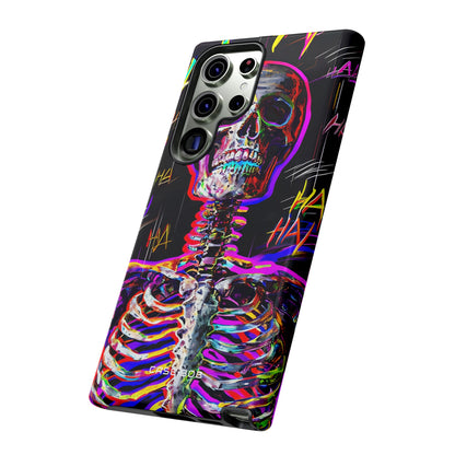 Neon Skeleton Laugh Samsung S23 Ultra Case - Tough