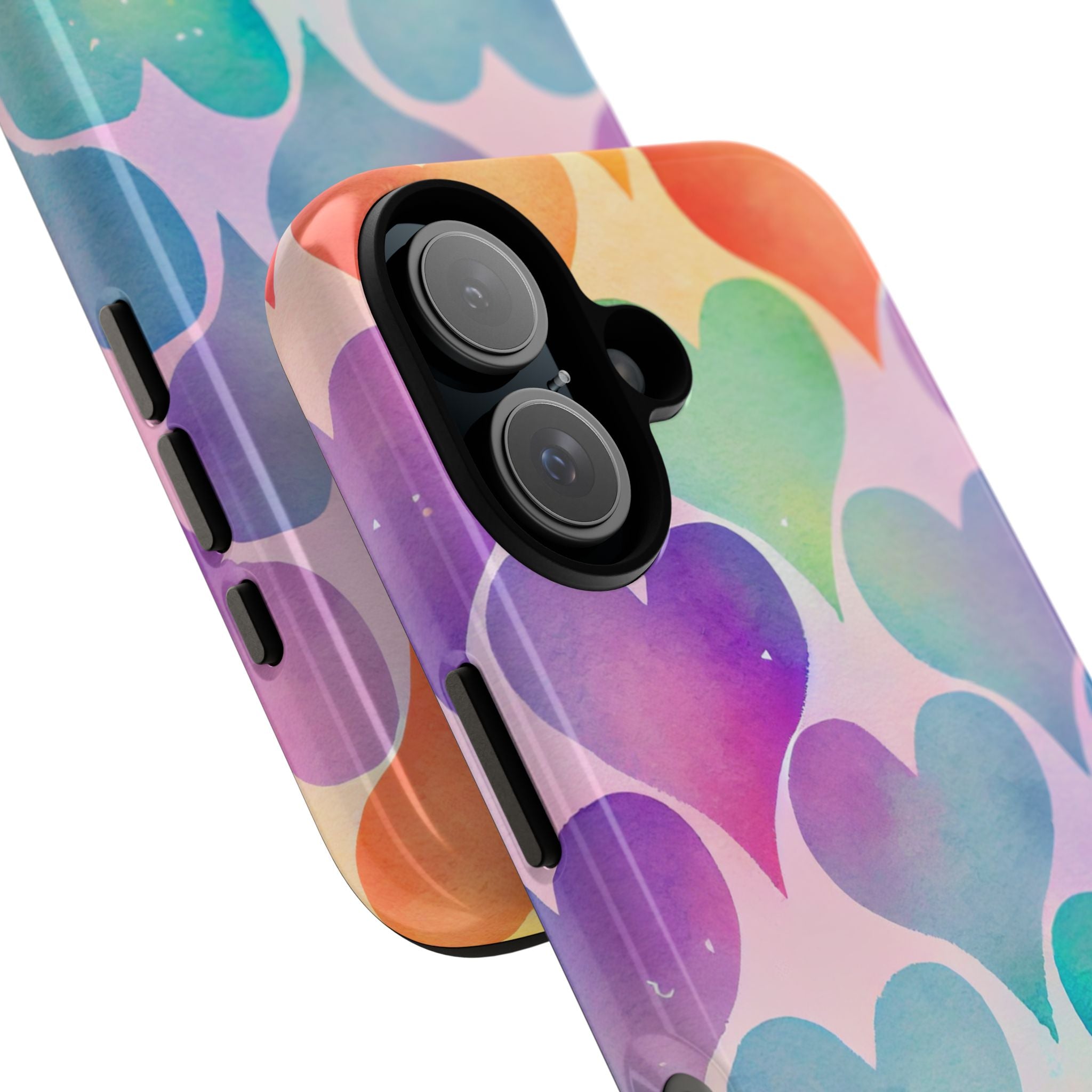 Watercolor Heart Symphony - iPhone Case