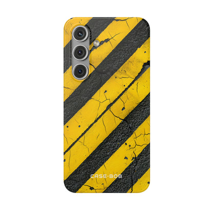Yellow Stripe Distress Samsung S24 Case - Soft