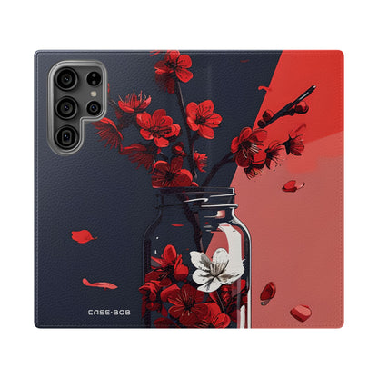 Cherry Blossom Jar - Samsung S23 Ultra Case - Wallet