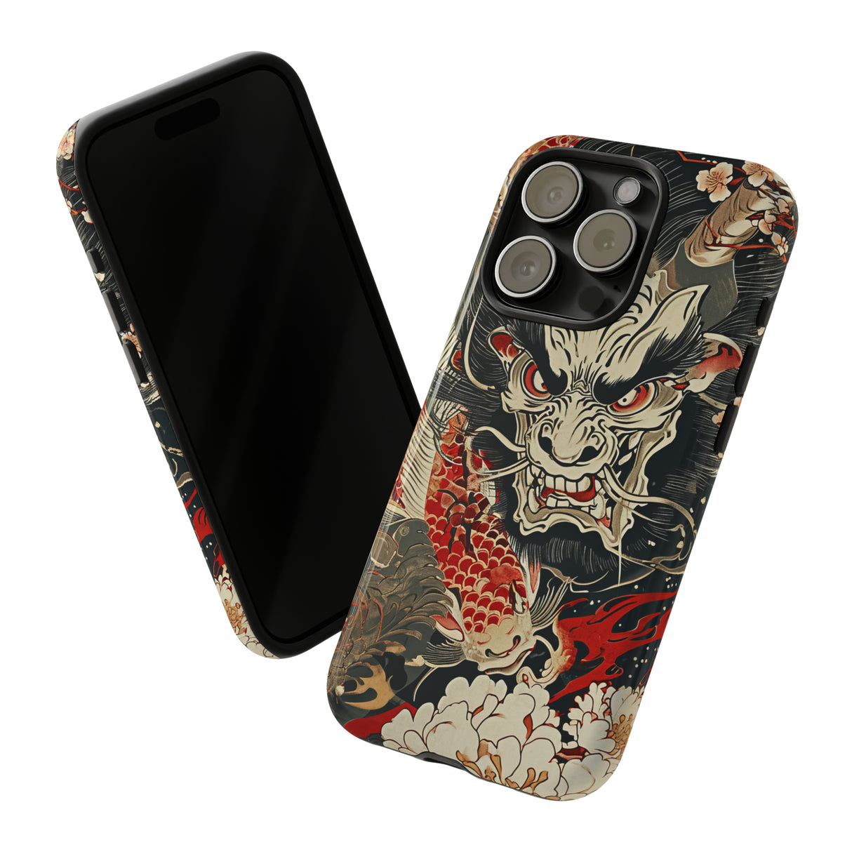 Oni & Sacred Symbols Fusion - Protective Phone Case