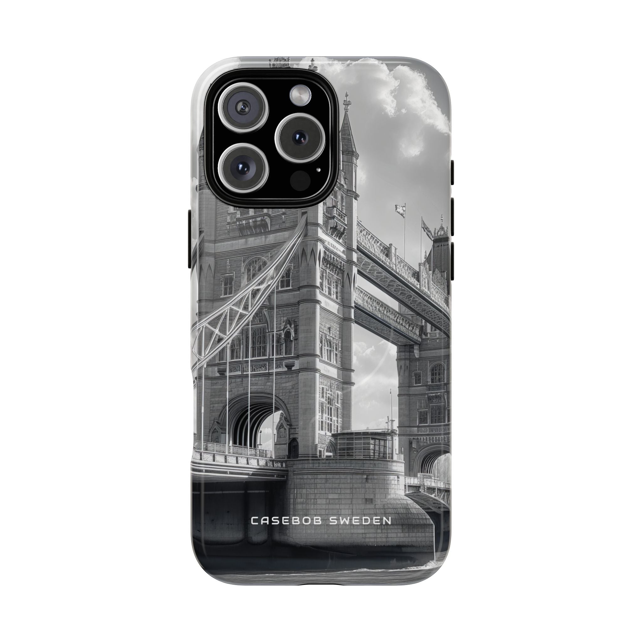 Tower Bridge Monochrome Architecture Study iPhone 16 | Tough+ Phone Case