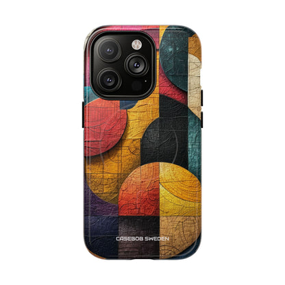 Vibrant Geometric Art - Tough + MagSafe® iPhone 14 Phone Case