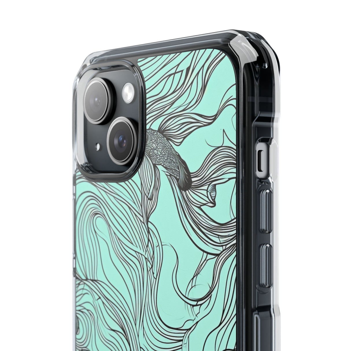 Aqua Serenity – Handyhülle für iPhone (Clear Impact – Magnetisch)