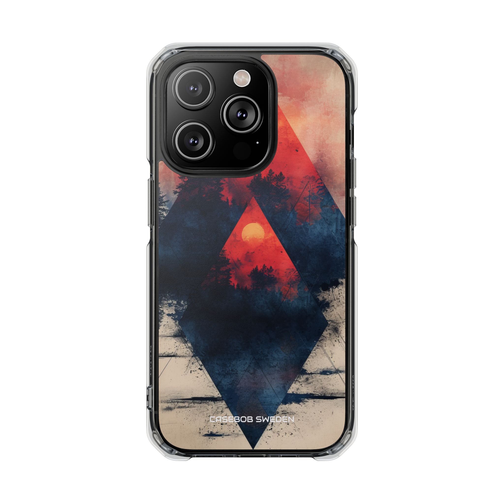 Red Sky Serenity - Clear Impact iPhone 14 Phone Case