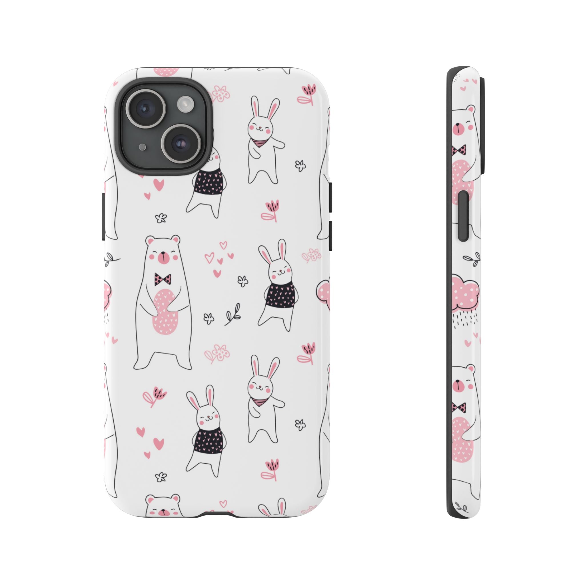 Bears Dance Playfully - iPhone Case