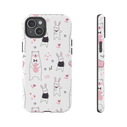Bears Dance Playfully - iPhone Case