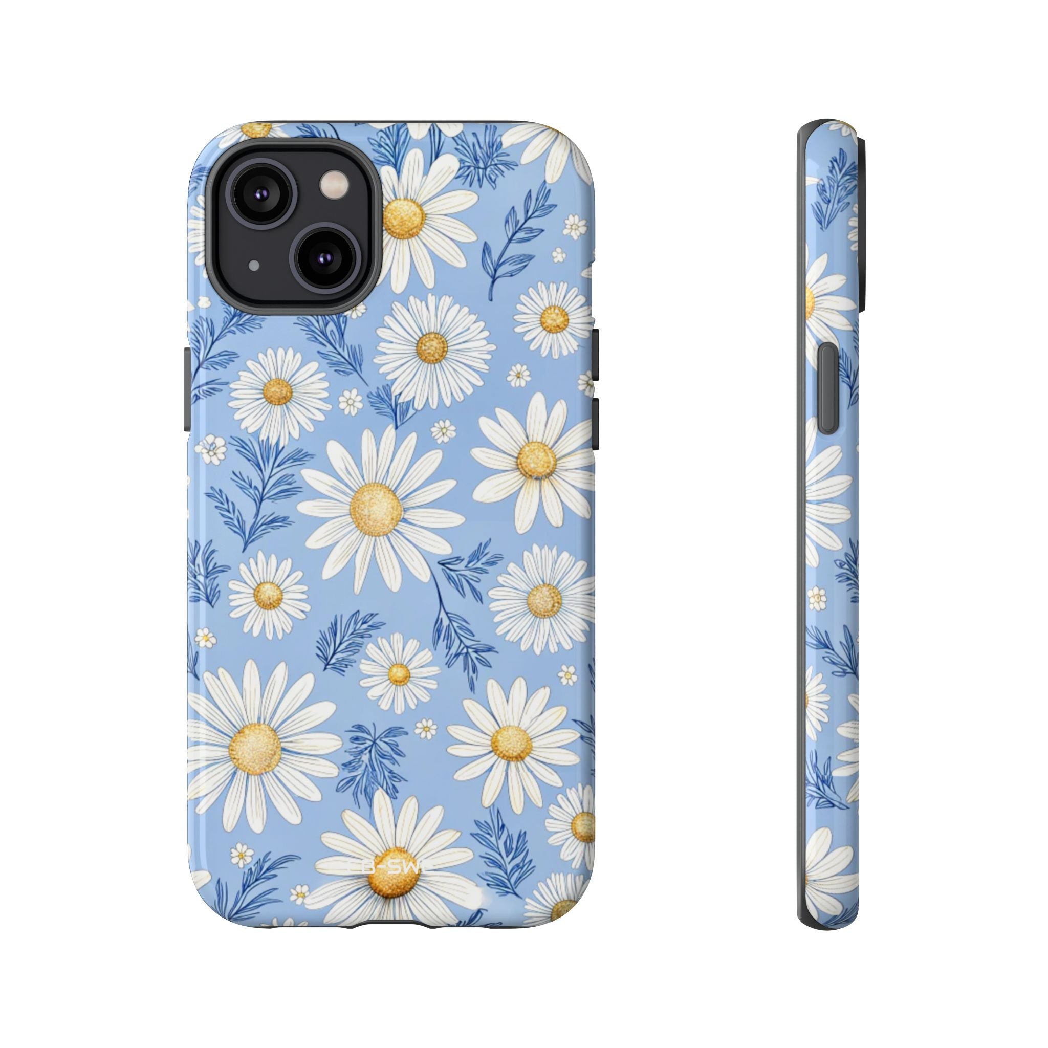 Daisies On Blue - iPhone Case