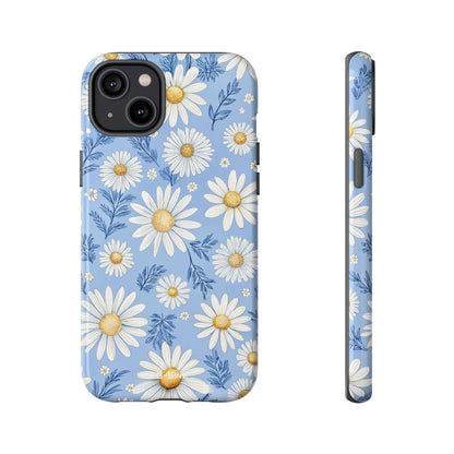 Daisies On Blue - iPhone Case