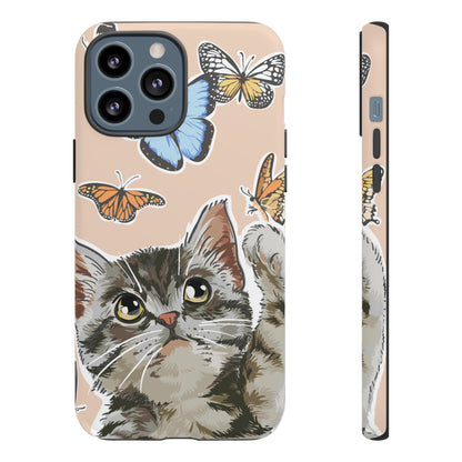 Cute Cat Butterflies - Protective Phone Case