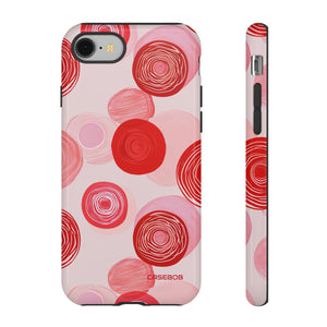 Crimson Circle Minimalism - Protective Phone Case