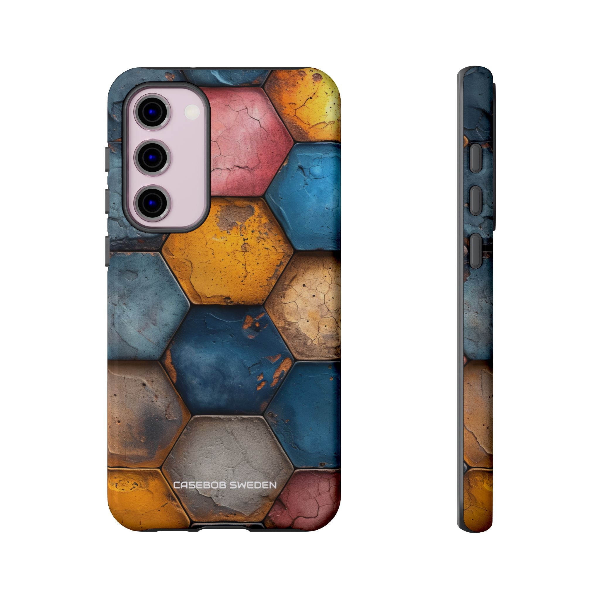 Rustic Geometric Tiles - Tough Samsung S23 Phone Case