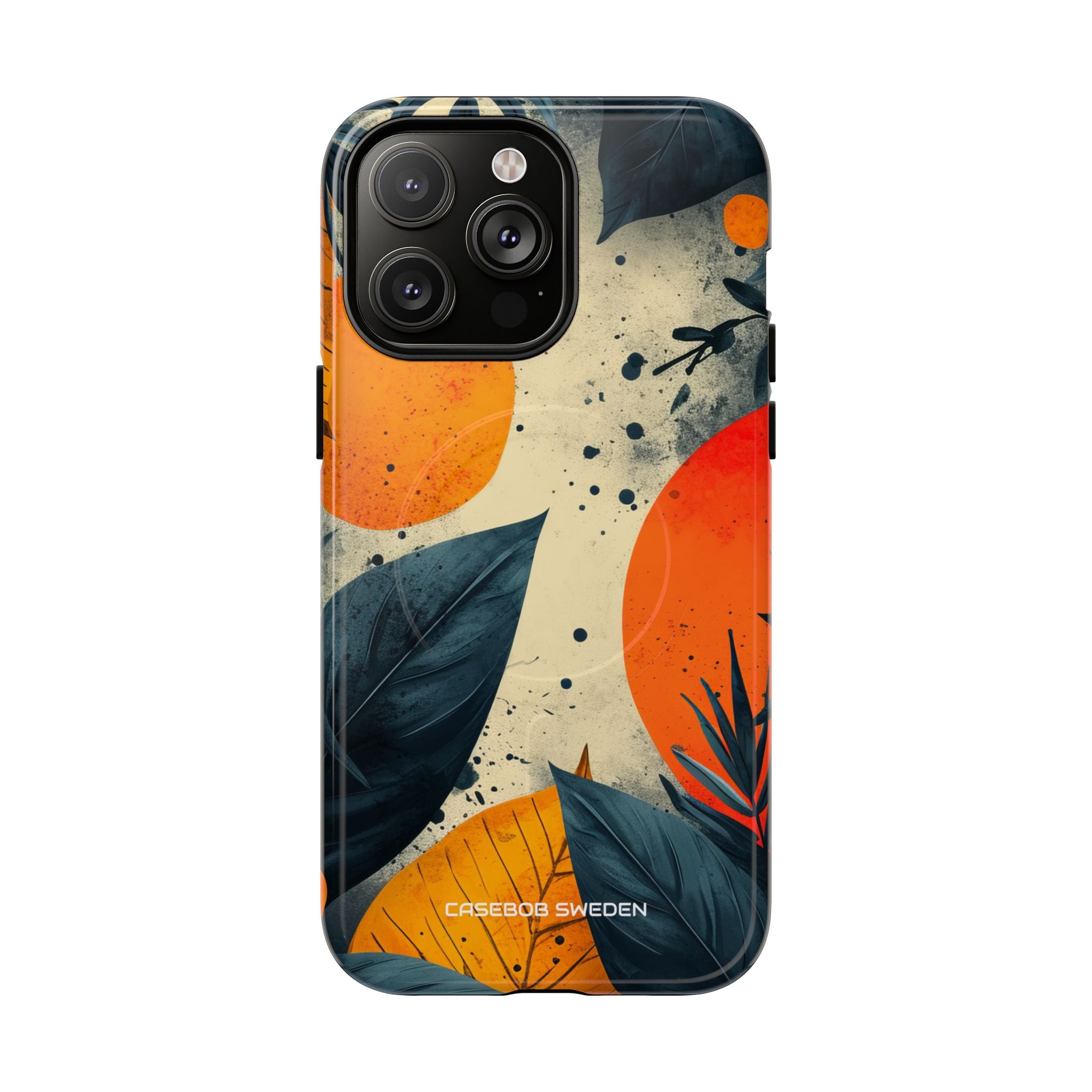 Tropical Blue Leaves - Tough + MagSafe® iPhone 14 Phone Case